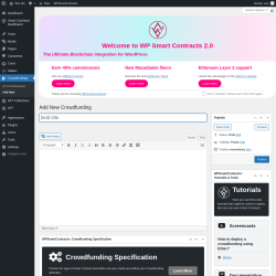 Page screenshot: Crowdfundings → Add New