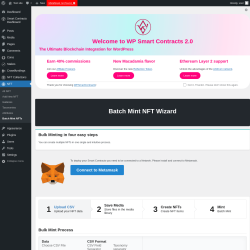 Page screenshot: NFT → Batch Mint NFTs