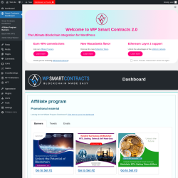 Page screenshot: Smart Contracts Dashboard → Affiliate Program Banners