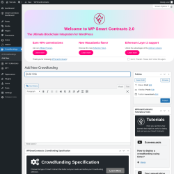 Page screenshot: Crowdfundings → Add New