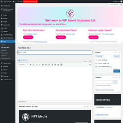 Page screenshot: NFT → Add New NFT
