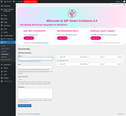 Page screenshot: NFT → Taxonomies
