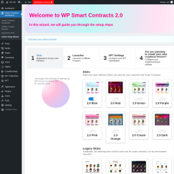 Page screenshot: Smart Contracts Dashboard → Admin Setup Wizard