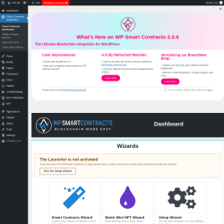 Page screenshot: Smart Contracts Dashboard