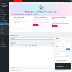 Page screenshot: NFT → Add New NFT