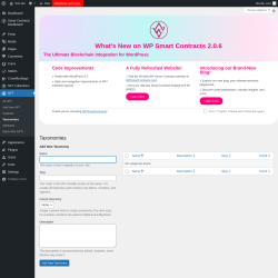 Page screenshot: NFT → Taxonomies