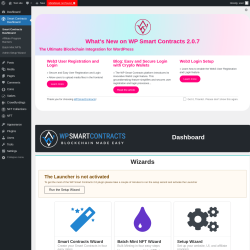 Page screenshot: Smart Contracts Dashboard