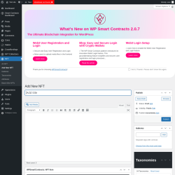 Page screenshot: NFT → Add New NFT