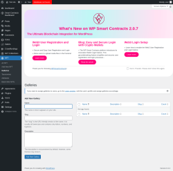 Page screenshot: NFT → Galleries