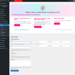 Page screenshot: NFT → Taxonomies