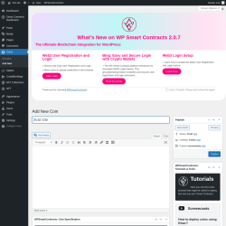 Page screenshot: Coins → Add New
