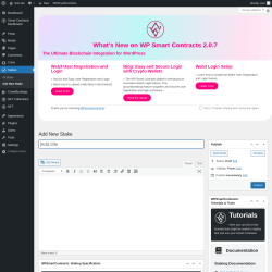 Page screenshot: Stakes → Add New Stake