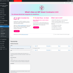 Page screenshot: NFT → Taxonomies