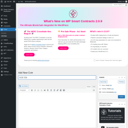 Page screenshot: Coins → Add New