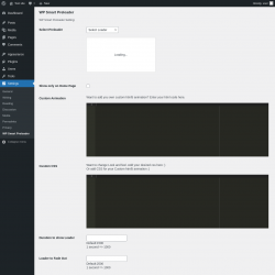 Page screenshot: Settings &rarr; WP Smart Preloader