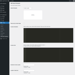Page screenshot: Settings &rarr; WP Smart Preloader