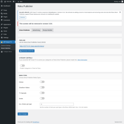 Page screenshot: WP Smart TV → Roku Publisher
