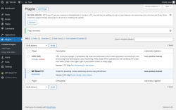 Page screenshot: Plugins ‹ Test site — WordPress
