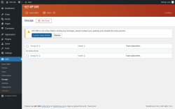 Page screenshot: SMS → Groups