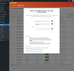 Page screenshot: SMS → Inbox