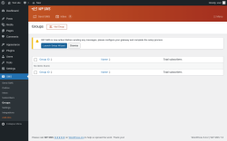 Page screenshot: SMS → Groups