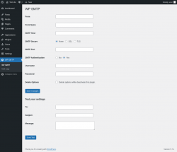 Page screenshot: WP SMTP