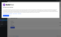Page screenshot: Solid Mail → Settings