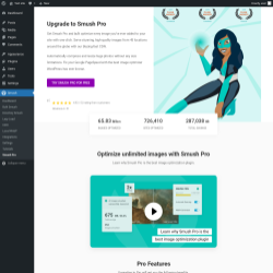 Page screenshot: Smush &rarr; Smush Pro