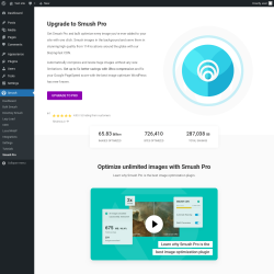Page screenshot: Smush &rarr; Smush Pro