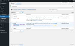 Page screenshot: Plugins ‹ Test site — WordPress