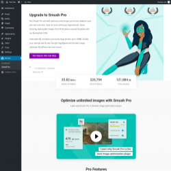 Page screenshot: Smush &rarr; Smush Pro