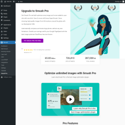 Page screenshot: Smush &rarr; Smush Pro