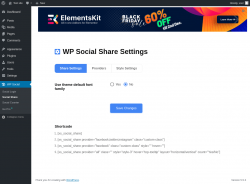 Page screenshot: WP Social &rarr; Social Share