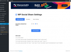 Page screenshot: WP Social &rarr; Social Share