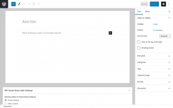 Page screenshot: Add New Post &lsaquo; Test site &mdash; WordPress