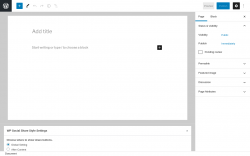 Page screenshot: Add New Page &lsaquo; Test site &mdash; WordPress