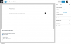 Page screenshot: Add New Page ‹ Test site — WordPress