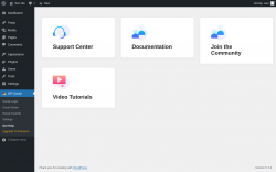Page screenshot: WP Social &rarr; Get Help