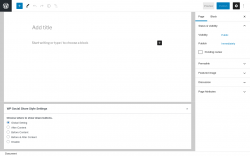 Page screenshot: Add New Page &lsaquo; Test site &mdash; WordPress
