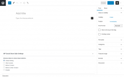 Page screenshot: Add New Post &lsaquo; Test site &mdash; WordPress