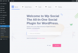 Page screenshot: WP Social &rarr; Social Share