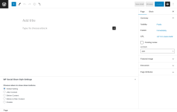 Page screenshot: Add New Page &lsaquo; Test site &mdash; WordPress
