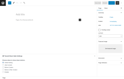 Page screenshot: Add New Page &lsaquo; Test site &mdash; WordPress