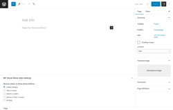 Page screenshot: Add New Page &lsaquo; Test site &mdash; WordPress