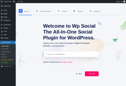 Page screenshot: WP Social &rarr; Social Counter