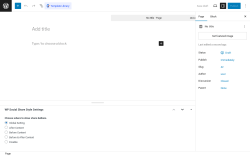 Page screenshot: Add Page &lsaquo; Test site &mdash; WordPress