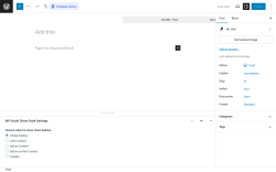 Page screenshot: Add Post ‹ Test site — WordPress