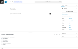 Page screenshot: Add Post &lsaquo; Test site &mdash; WordPress