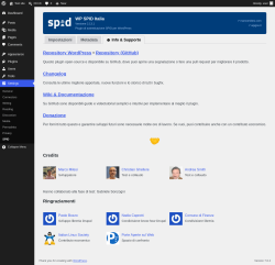 Page screenshot: Settings &rarr; SPID &rarr;  Info & Supporto