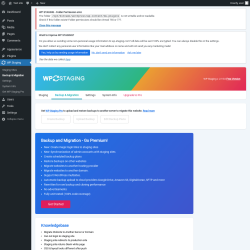 Page screenshot: WP Staging  &rarr; Backup & Migration
